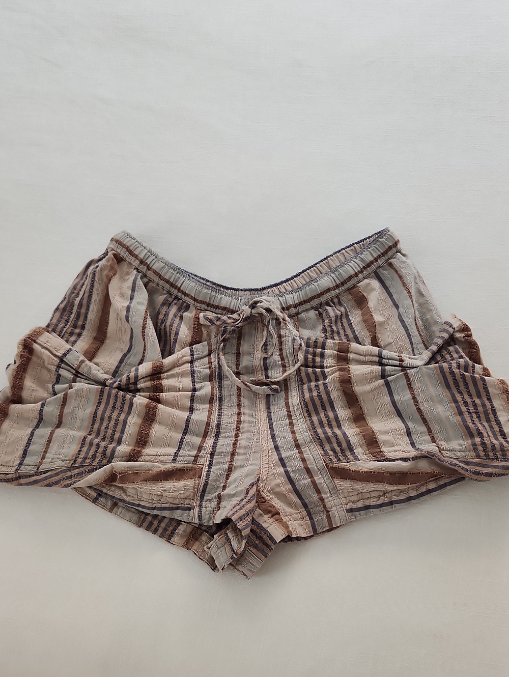 NWOT Free People Striped Tie-Waist Shorts